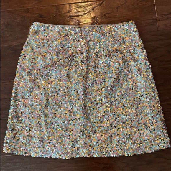 Sparkling Multicolor Sequin A-Line Skirt - Picture 2 of 5